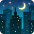 Night With Stars Emoji Copy Paste ― 🌃 - facebook