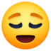 Relieved Face Emoji Copy Paste ― 😌 - facebook