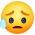 Sad But Relieved Face Emoji Copy Paste ― 😥 - facebook