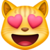 Smiling Cat With Heart-eyes Emoji Copy Paste ― 😻 - facebook