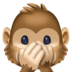 Speak-no-evil Monkey Emoji Copy Paste ― 🙊 - facebook