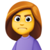 Woman Frowning Emoji Copy Paste ― 🙍‍♀ - facebook