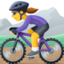 Woman Mountain Biking Emoji Copy Paste ― 🚵‍♀ - facebook