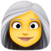 Woman: White Hair Emoji Copy Paste ― 👩‍🦳 - facebook