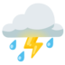 Cloud With Lightning And Rain Emoji Copy Paste ― ⛈️ - google-android