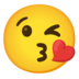 Face Blowing A Kiss Emoji Copy Paste ― 😘 - google-android