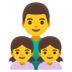 Family: Man, Girl, Girl Emoji Copy Paste ― 👨‍👧‍👧 - google-android