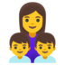 Family: Woman, Boy, Boy Emoji Copy Paste ― 👩‍👦‍👦 - google-android