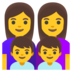 Family: Woman, Woman, Boy, Boy Emoji Copy Paste ― 👩‍👩‍👦‍👦 - google-android
