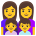 Family: Woman, Woman, Girl, Boy Emoji Copy Paste ― 👩‍👩‍👧‍👦 - google-android