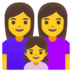 Family: Woman, Woman, Girl Emoji Copy Paste ― 👩‍👩‍👧 - google-android