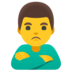 Man Pouting Emoji Copy Paste ― 🙎‍♂ - google-android