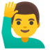 Man Raising Hand Emoji Copy Paste ― 🙋‍♂ - google-android