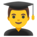 Man Student Emoji Copy Paste ― 👨‍🎓 - google-android