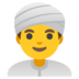 Man Wearing Turban Emoji Copy Paste ― 👳‍♂ - google-android