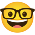 Nerd Face Emoji Copy Paste ― 🤓 - google-android