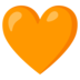 Orange Heart Emoji Copy Paste ― 🧡 - google-android