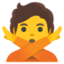 Person Gesturing NO Emoji Copy Paste ― 🙅 - google-android