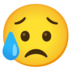 Sad But Relieved Face Emoji Copy Paste ― 😥 - google-android