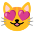 Smiling Cat With Heart-eyes Emoji Copy Paste ― 😻 - google-android