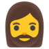 Woman: Beard Emoji Copy Paste ― 🧔‍♀ - google-android