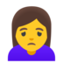 Woman Frowning Emoji Copy Paste ― 🙍‍♀ - google-android