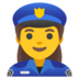 Woman Police Officer Emoji Copy Paste ― 👮‍♀ - google-android