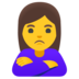 Woman Pouting Emoji Copy Paste ― 🙎‍♀ - google-android