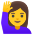 Woman Raising Hand Emoji Copy Paste ― 🙋‍♀ - google-android