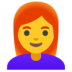 Woman: Red Hair Emoji Copy Paste ― 👩‍🦰 - google-android