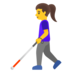 Woman With White Cane Emoji Copy Paste ― 👩‍🦯 - google-android