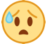 Anxious Face With Sweat Emoji Copy Paste ― 😰 - htc