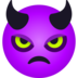 Angry Face With Horns Emoji Copy Paste ― 👿 - joypixels