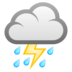 Cloud With Lightning And Rain Emoji Copy Paste ― ⛈️ - joypixels