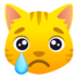 Crying Cat Emoji Copy Paste ― 😿 - joypixels