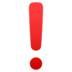 Red Exclamation Mark Emoji Copy Paste ― ❗ - joypixels