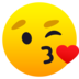Face Blowing A Kiss Emoji Copy Paste ― 😘 - joypixels