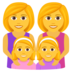 Family: Woman, Woman, Girl, Girl Emoji Copy Paste ― 👩‍👩‍👧‍👧 - joypixels
