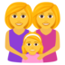 Family: Woman, Woman, Girl Emoji Copy Paste ― 👩‍👩‍👧 - joypixels