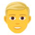 Man: Blond Hair Emoji Copy Paste ― 👱‍♂ - joypixels