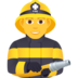 Man Firefighter Emoji Copy Paste ― 👨‍🚒 - joypixels