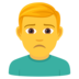 Man Frowning Emoji Copy Paste ― 🙍‍♂ - joypixels