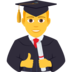 Man Student Emoji Copy Paste ― 👨‍🎓 - joypixels