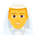 Man With Veil Emoji Copy Paste ― 👰‍♂ - joypixels