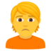 Person Frowning Emoji Copy Paste ― 🙍 - joypixels