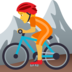 Person Mountain Biking Emoji Copy Paste ― 🚵 - joypixels
