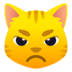 Pouting Cat Emoji Copy Paste ― 😾 - joypixels