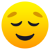 Relieved Face Emoji Copy Paste ― 😌 - joypixels