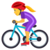 Woman Biking Emoji Copy Paste ― 🚴‍♀ - joypixels