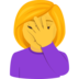 Woman Facepalming Emoji Copy Paste ― 🤦‍♀ - joypixels